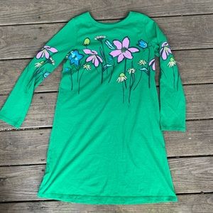 Tea Collection Green Girls Dress size 12!! CUTE 🌷